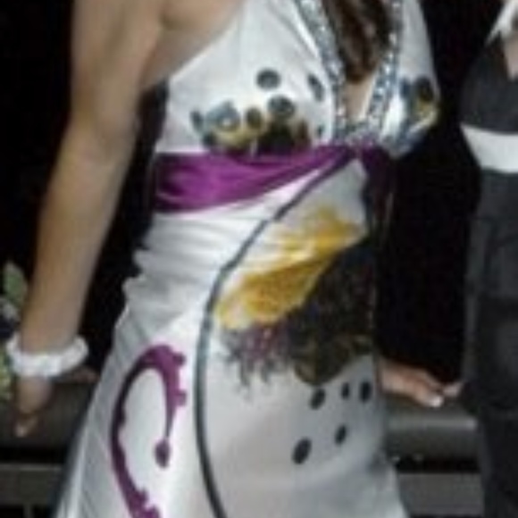 White Cache Prom Dress - Picture 6 of 8